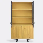 Designerska witryna dębowa z litego drewna do salonu VITA