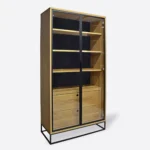 Witryna dębowa loft z litego drewna do salonu MERIS II