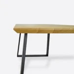 Stół z dębowym blatem na metalowych nogach w stylu loftowym CALLA