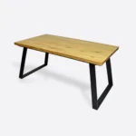 Stół z dębowym blatem na metalowych nogach w stylu loftowym CALLA