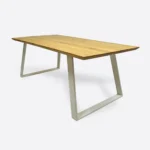 Stół z dębowym blatem na metalowych nogach w stylu loftowym CALLA
