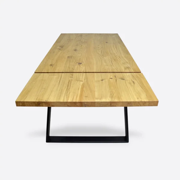 Stół z dębowym blatem na metalowych nogach w stylu loftowym CALLA
