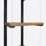 Regał loftowy dębowy z półkami do salonu gabinetu IBSEN