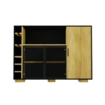 Designerski barek dębowy na alkohol do salonu CARLA