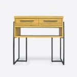 Dębowa konsola w jodełkę do przedpokoju CARIN