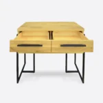 Dębowa konsola w jodełkę do przedpokoju CARIN