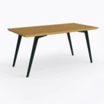 Stół z metalowymi nogami i drewnianym blatem VITA III