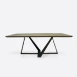 Dębowy stół industrialny z dostawkami do jadalni BORNEO I