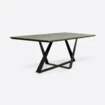 Dębowy stół industrialny z dostawkami do jadalni BORNEO I