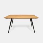 Dębowy stół z czarnymi metalowymi nogami VITA
