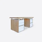 Biurko z drewnianym blatem i szufladami DORIS I (2)