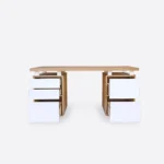 Biurko z drewnianym blatem i szufladami DORIS I - obrazek 5