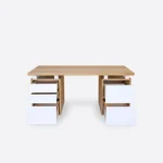 Biurko z drewnianym blatem i szufladami DORIS I - obrazek 7