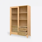 Nowoczesna witryna ze szklanymi frontami przesuwanymi COSTA