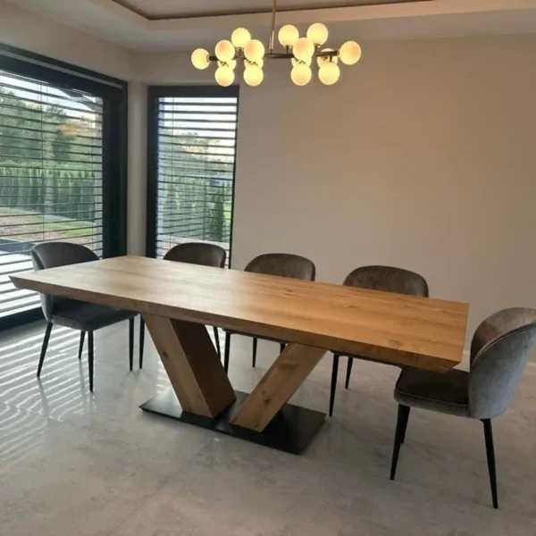 Stół dębowy do salonu jadalni - projekt indywidualny
