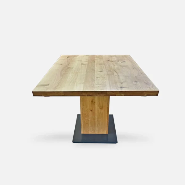 Stół z dębowym blatem i metalową podstawą VENICE