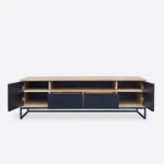 Nowoczesna szafka pod telewizor CARLA III lakier naturalny (6)