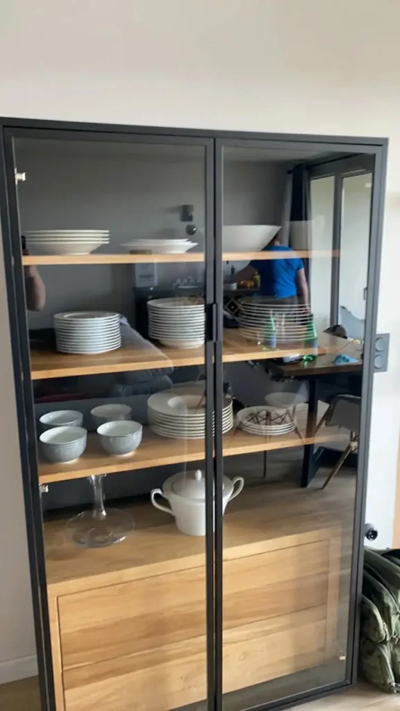 dębowa witryna Carla szklany front