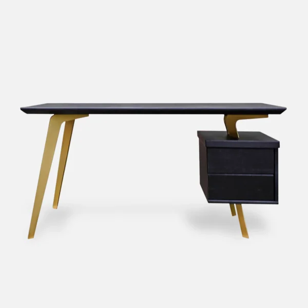 Industrialne biurko VITA II dębowy blat