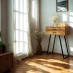 dębowa konsola jorgen II z 2 szufladami (3)