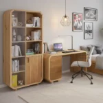 omnis regał i biurko z drewna dębowego (2)