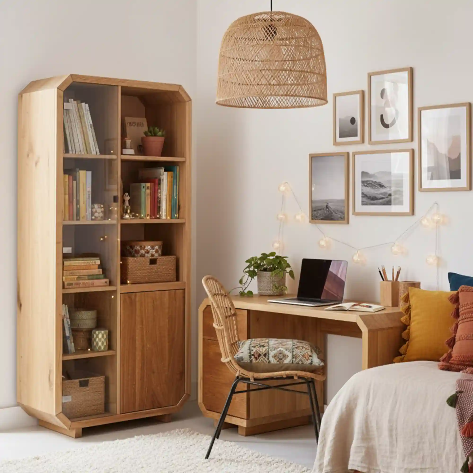 omnis regał i biurko z drewna dębowego (3)