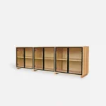 Komoda dębowa przeszklona do salonu DELIO (5)