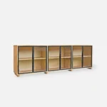 Komoda dębowa przeszklona do salonu DELIO (7)