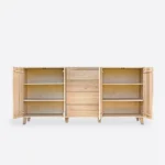 Komoda dębowa z 4 szufladami i 2 szafkami NESS II (4)