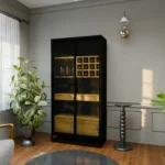 Dębowa witryna na alkohol do salonu NEMIR I - obrazek 15