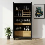 WITRYNA drewniana NEMIR I z wysuwaną półką