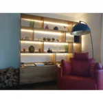 dębowy regał vita I z uchylnymi szafkami