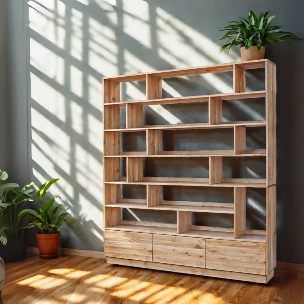 regały dębowe z drewnianą podstawą VITA II (9)