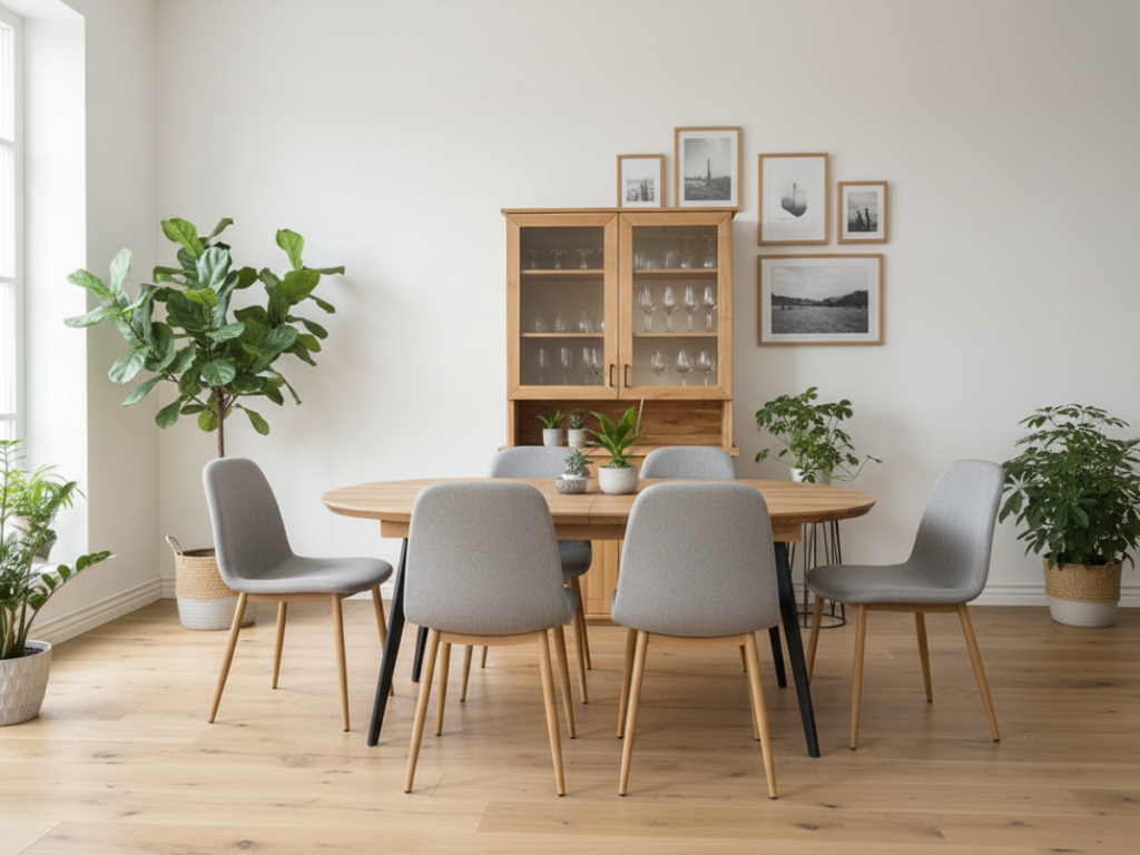 stół okrągły VITA II i kredens MONTE