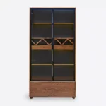 witryna dębowa MERIS V z funkcją barku (1)