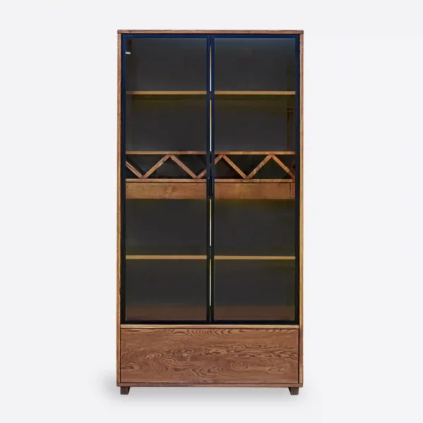 witryna dębowa MERIS V z funkcją barku (1)